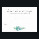 Message à la mariée et à la mariée Cartes Succulen<br><div class="desc">Ces élégantes cartes Leave a Message seront l'ajout parfait à votre réception de mariage comme alternative de livre d'or. Ce design combine écriture manuscrite et polices de caractères en gris foncé, et finit avec un bouquet succulent sur le fond. Il y a de la place pour que les invités puissent...</div>