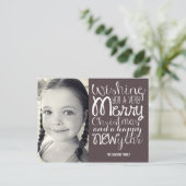 Message adorable Carte postale Photo de Noël (Debout devant)