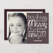 Message adorable Carte postale Photo de Noël (Devant / Derrière)