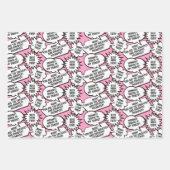 Message amusant | Papier d'enveloppement de la fêt (Devant 2)