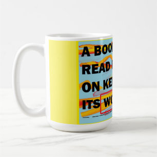 Message art design voor wie van boeken houdt koffiemok