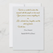 Message au dos d'une invitation de mariage moderne (Dos)