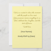 Message au verso d'une invitation de mariage moder (Dos)