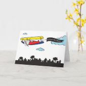 Message Avion Adorable | Carte Je T'Aime (Fleur jaune)