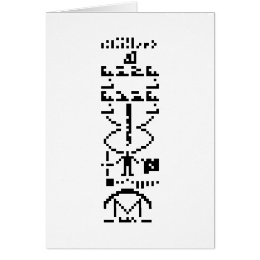 Message binaire Arecibo 1974 Carte de voeux (Devant)