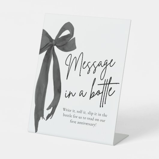 Message Black Bow Moderne Dans Un Jeu De Signes À  (Recto)