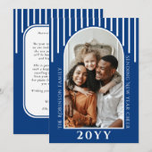 Message Carte photo moderne du Nouvel An sur le do (Devant / Derrière)