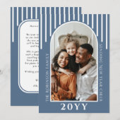 Message Carte photo moderne du Nouvel An sur le do (Devant / Derrière)