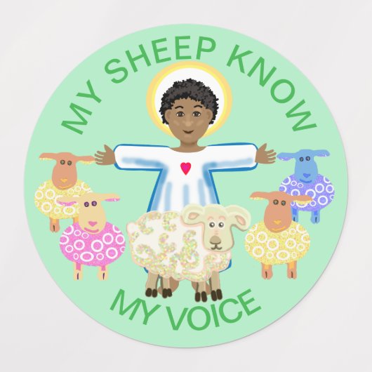 Message chrétien Étiquette (Design 1)