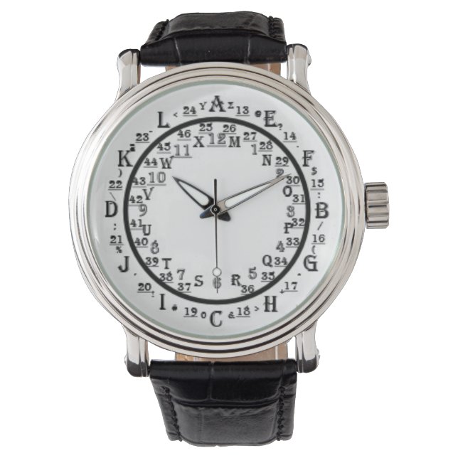 Message Coder / Decoder horloge (Voorkant)