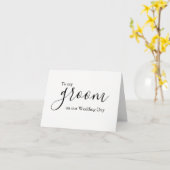 Message d'amour du mariage à la carte Groom (Fleur jaune)