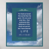 Message d'amour - John 3-16 - 20 x 24 Poster (Devant)