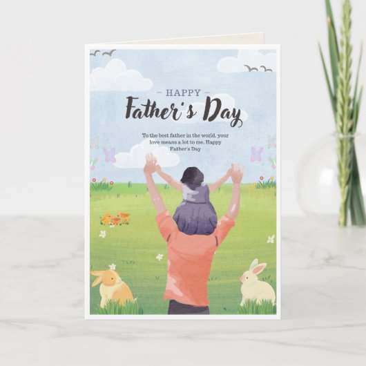Message d'amour pour carte de papa (Devant)