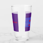 Message d'amour sur une tasse de verre rouge viole (Droite)
