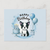 Message d'anniversaire pour Boston Terrier – Carte (Devant)