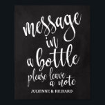 Message dans un panneau Mariage de tableau de bord<br><div class="desc">Un élégant panneau mariage de pointe, présente le texte "Message dans une bouteille laissez une note" dans une police de script extroversée, la texture de brosse ajoute une sensation spontanée et ludique. La couleur arrière - plan peut être personnalisée selon vos besoins et préférences, s'il vous plaît contactez-moi si vous...</div>