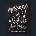 Message dans un panneau Mariage de tableau de bord<br><div class="desc">Un élégant panneau mariage de pointe, présente le texte "Message dans une bouteille laissez une note" dans une police de script extroversée, la texture de brosse ajoute une sensation spontanée et ludique. La couleur arrière - plan peut être personnalisée selon vos besoins et préférences, s'il vous plaît contactez-moi si vous...</div>