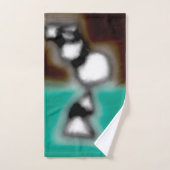 Message dans une bouteille : Brown Abstrait, Turqu (Serviette à main)