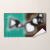 Message dans une bouteille : Brown Abstrait, Turqu (Serviette à main)