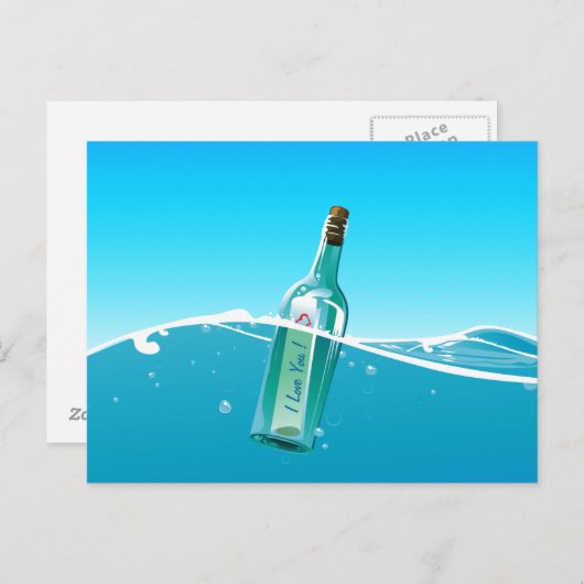 Message Dans Une Carte Postale De Message De Boute (Devant / Derrière)