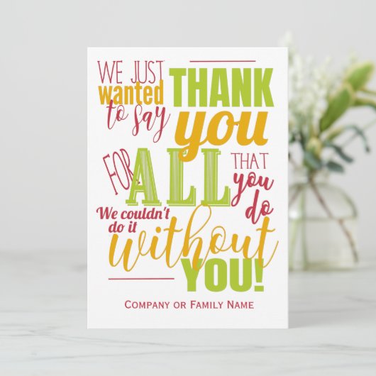 Message d'appréciation du Merci (Debout devant)