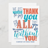 Message d'appréciation du Merci (Devant / Derrière)