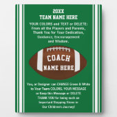 Message d'appréciation Plaques de football pour en (Devant)