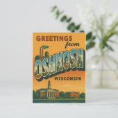 Message de bienvenue de la carte postale Oshkosh W (Debout devant)