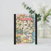 Message de bienvenue de la carte postale Wisconsin (Debout devant)