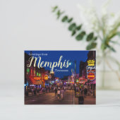 Message de bienvenue de Memphis Tennessee Carte po (Debout devant)