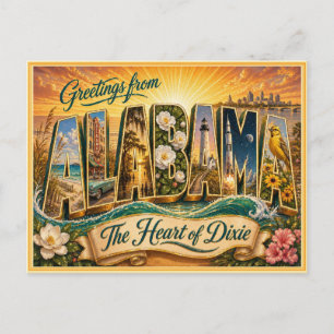 Message de carte postale vintage de Floride