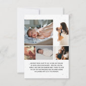 Message de Faire-part de naissance Collage de cinq (Devant)