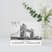 Message de la carte postale London Tower Bridge (Debout devant)