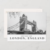 Message de la carte postale London Tower Bridge (Devant / Derrière)