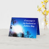 MESSAGE DE LA FÊTE DES PÈRES À MON MARI carte (Fleur jaune)