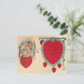 Message de la Saint-Valentin de Cupidon Carte Post (Debout devant)