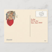Message de la Saint-Valentin de Cupidon Carte Post (Dos)