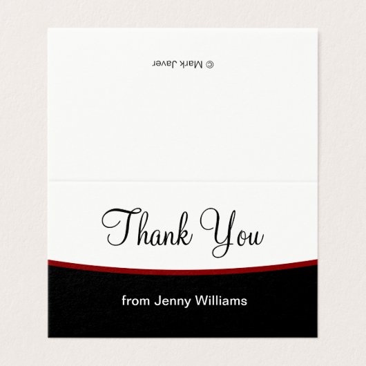 Message de Merci classique (Outside Unfolded)