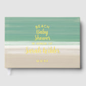 Message de Merci de Baby shower Ocean Beach modern (Recto)