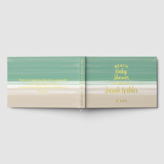 Message de Merci de Baby shower Ocean Beach modern (Complet)