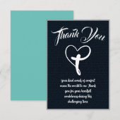 Message de Merci de croix du coeur pour condoléanc (Devant / Derrière)