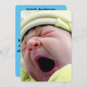 Message de Merci du nouveau-né bébé garçon de Fair (Devant / Derrière)