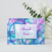 Message de Merci mauve, Turquoise et bleu (Debout devant)