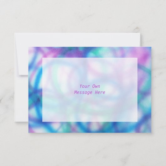 Message de Merci mauve, Turquoise et bleu (Dos)