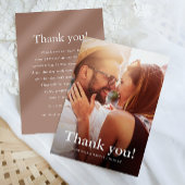 Message de Merci photo de Mariage Blush Rose chic