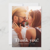 Message de Merci photo de Mariage Blush Rose chic (Devant)