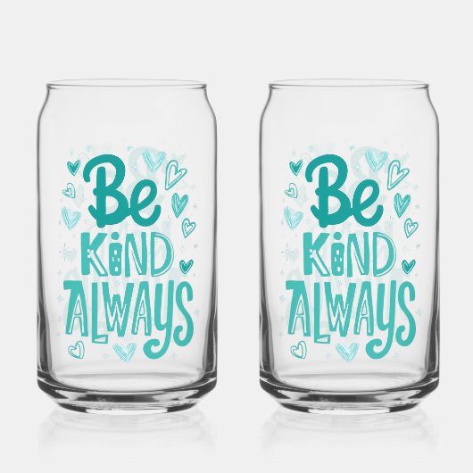 Message de motivation turquoise "Be Kind" (Recto)
