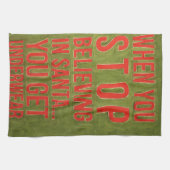 Message de Noël amusant Serviette de cuisine! (Horizontal)