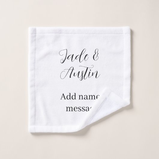 message de nom de couple de mariage date romantiqu (Gant de toilette)