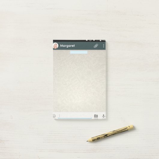 Message de note de post-it de l'iPhone 6 d'écran (Sur un bureau)